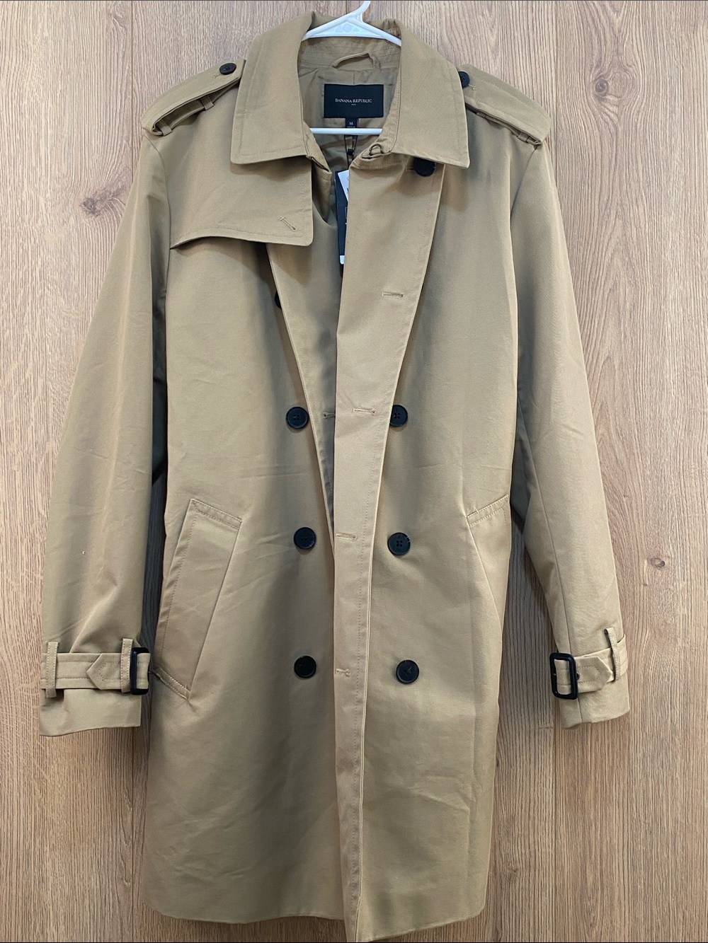 NWT Banana Republic Men's Classic Trench Coat M Tan Beige Water Resistant NEW